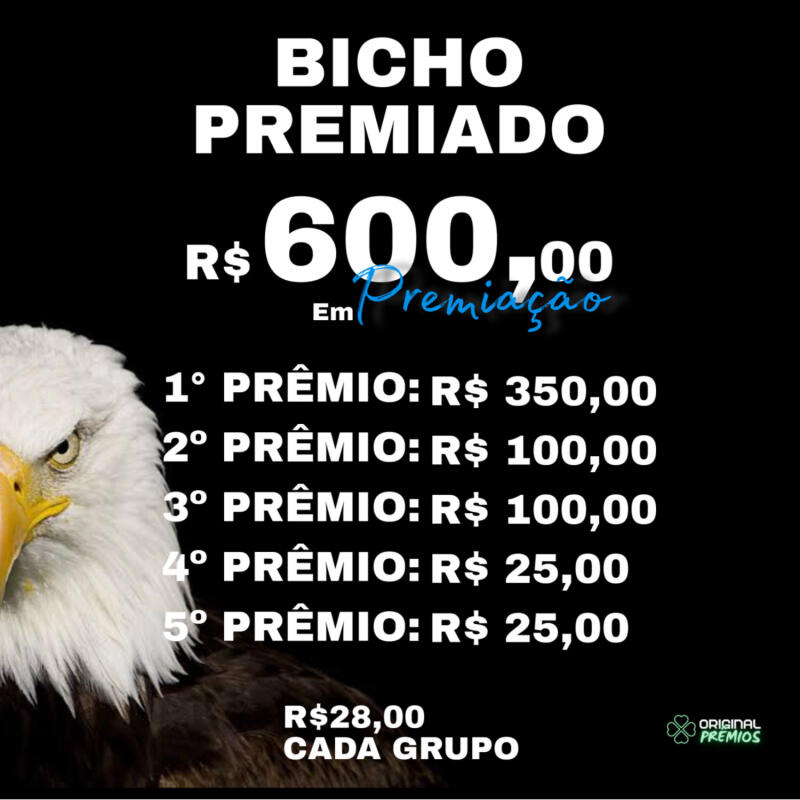 3080° BICHO PREMI@DO R$ 600,00